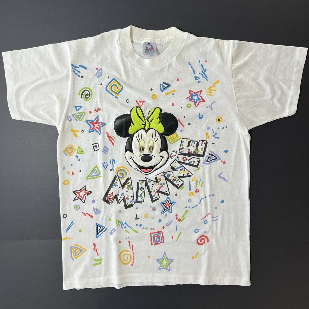 Vintage Minnie Mouse TShirt Size M Lenticular Eyes Single Stitch 90s Kids